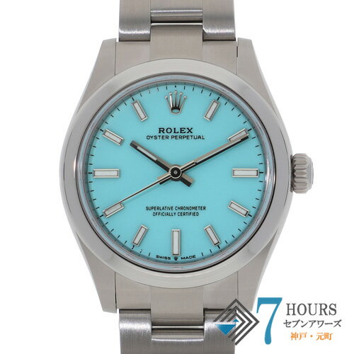 【144743】ROLEX ロレックス 277200 オイスターパーペチュアル 31 ターコイズブルーダイヤル ランダム番 SS 自動巻き ギャランティーカード 当店オリジナルボックス 腕時計 時計 WATCH ユニセックス【中古】