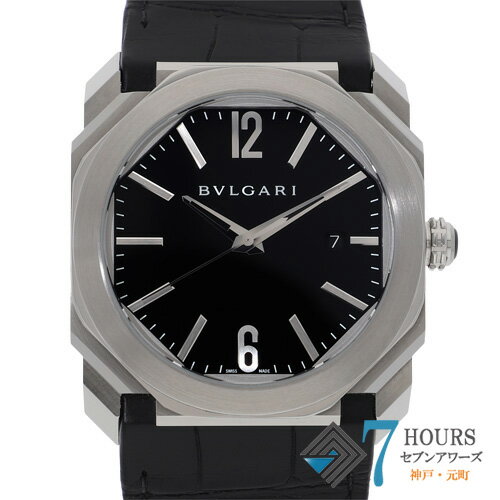 Rakuten - 【144858】BVLGARI ブルガリ BGO041BSLD オクト ブラックダイヤル SS/レザー（クロコ） 自動巻き ギャランティーカード 純正ボックス 腕時計 時計 WATCH メンズ 男性 男 紳士【中古】