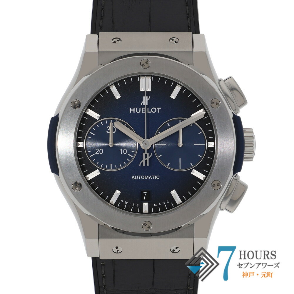 【146198】HUBLOT ウブロ 521.NX.6670.LR クラシックフュージョン ブルーダイヤル TI/ラバー 自動巻き ギャランティーカード 純正ボックス 腕時計 時計 WATCH メンズ 男性 男 紳士【中古】