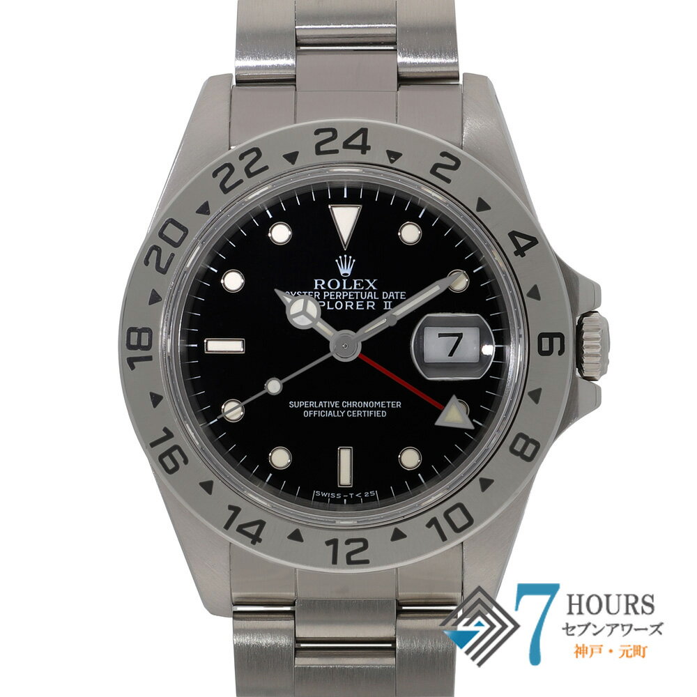 【147389】ROLEX ロレックス 16570 エクスプローラー2 オールトリチウム ブラックダイヤル X番 SS 自動巻き ギャランティーカード 当店オリジナルボックス 腕時計 時計 WATCH メンズ 男性 男 紳士【中古】