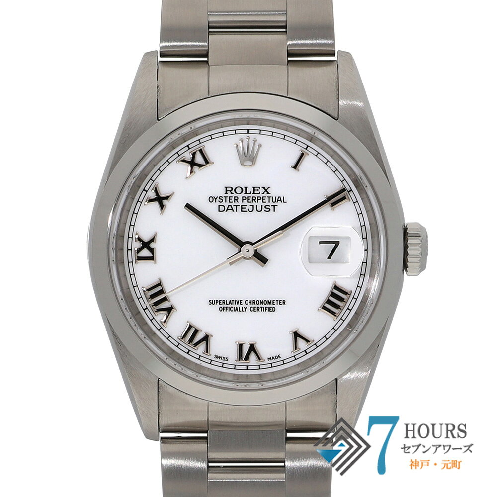 【147246】ROLEX ロレックス 16200 デイトジャスト 36 ホワイトローマダイヤル F番 SS 自動巻き ギャランティーカード 当店オリジナルボックス 腕時計 時計 WATCH メンズ 男性 男 紳士【中古】