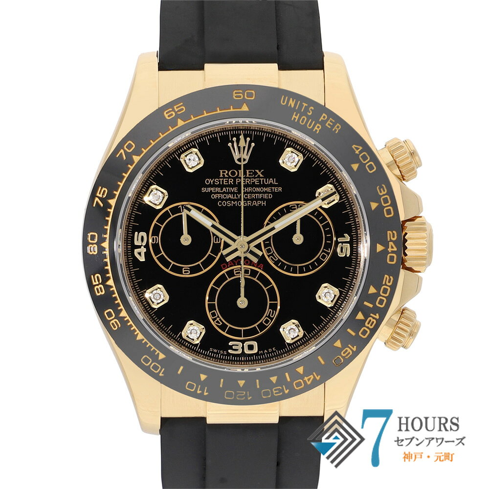 【147807】ROLEX ロレックス 116518LNG コスモグラフデイトナ ブラックダイヤル ランダム番 YG/ラバー 自動巻き ギャランティーカード 純正ボックス 腕時計 時計 WATCH メンズ 男性 男 紳士【中古】