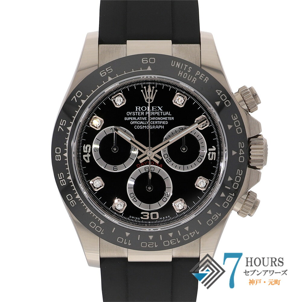 【147966】ROLEX ロレックス 116519LNG コスモグラフデイトナ ブラックダイヤル ランダム番 WG/ラバー 自動巻き ギャランティーカード 純正ボックス 腕時計 時計 WATCH メンズ 男性 男 紳士【中古】