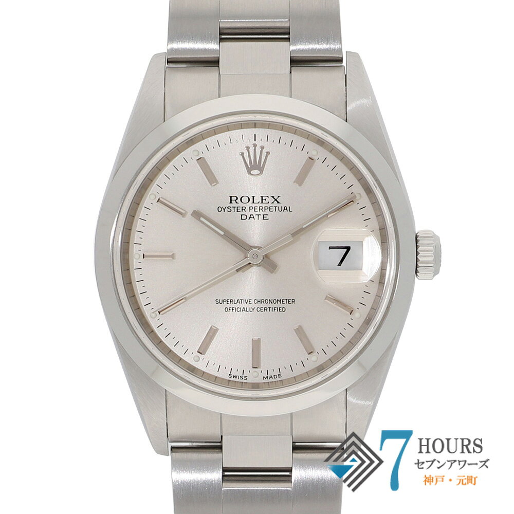 【148679】ROLEX ロレックス 15200 オイスターパーペチュアル デイト 34 シルバーダイヤル K番 SS 自動巻き ギャランティーカード 純正ボックス 腕時計 時計 WATCH メンズ 男性 男 紳士【中古】