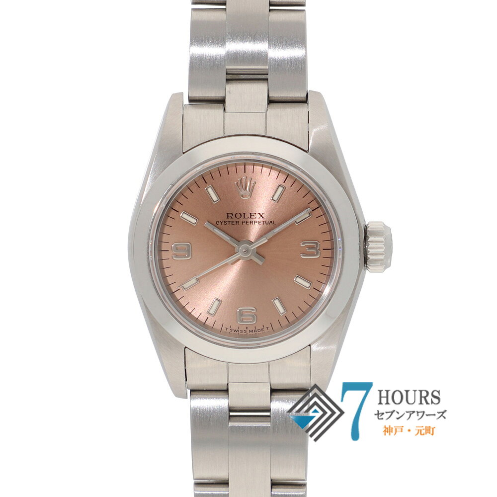 【149114】ROLEX ロレックス 67180 オイスターパーペチュアル 24 ピンクアラビアダイヤル S番 SS 自動巻き 腕時計 時計 WATCH レディース 女性 女【中古】
