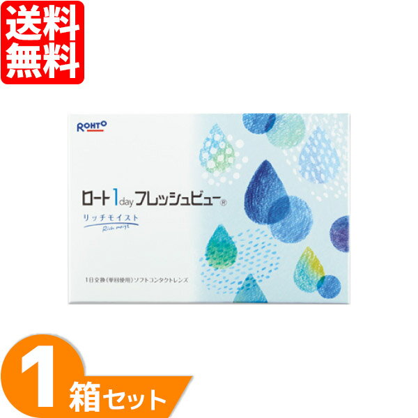 【送料無料】 ロート ワンデーフレッシュビューリッチモイスト 1箱 (90枚入り) ロート 1日使い捨て コンタクトレンズ ワンデー コンタクト Rohto