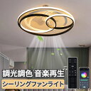 シーリングファン スピーカー付き 照明 シーリングライト Bluetooth 音楽 天井照明 led 照明器具 シーリングファンライト おしゃれ DCモーター ...