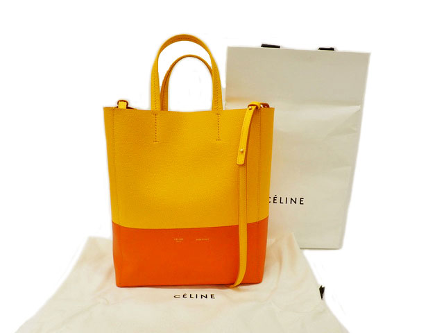 セリーヌ CELINE バーティカル カバ スモール バイカラー 2WAY トートバッグ 176163 Aランク