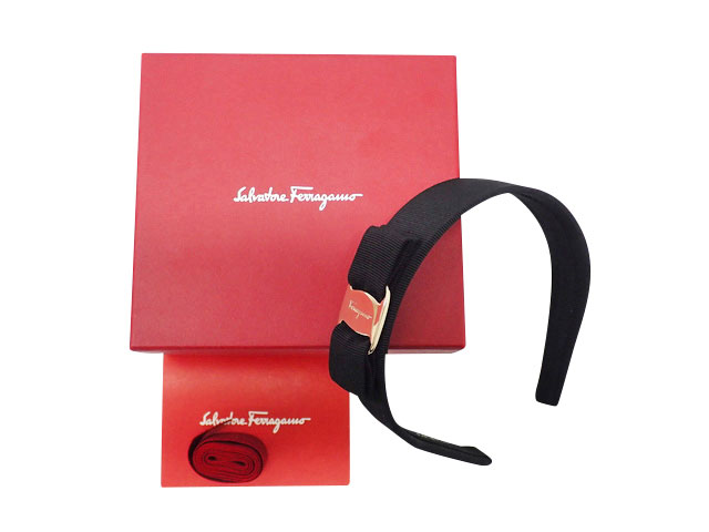 サルヴァトーレ フェラガモ Salvatore Ferragamo ヴァラ・リボン カチューシャ 344311 572738 【中古】新品同様Sランク