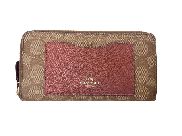 COACH R[` Color Block Signature J[ubN VOl`[ Accordion Zip Wallet AR[fBIWbv EHbg Eht@Xi[z F22712 yÁzBN