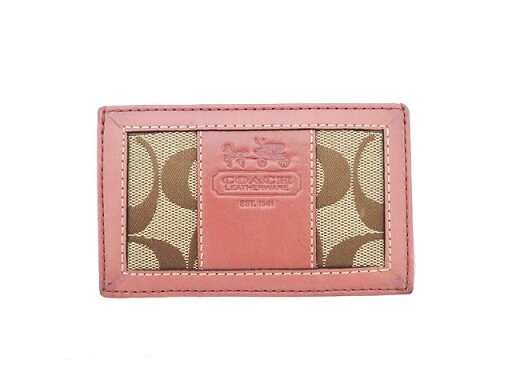 COACH コーチ Signature シグネチャー Pass Case パスケース 【中古】Bランク COACH コーチ Signature シグネチャー Pass Case パスケース 【中古】Bランク