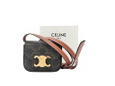 CELINE セリーヌ MINI CLAUDE IN TRIOMPHE CANVAS AND CALFSKIN ミニ クロード トリオンフキャンバス&カーフスキ...