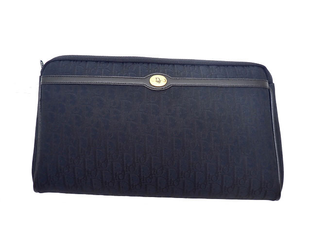 Christian Dior クリスチャンディオール Micro Dior マイクロ ディオール Trotter トロッター Canvas Second Clutch Bag キャンバス セカンド クラッチバッグ 【中古】Aランク(4)