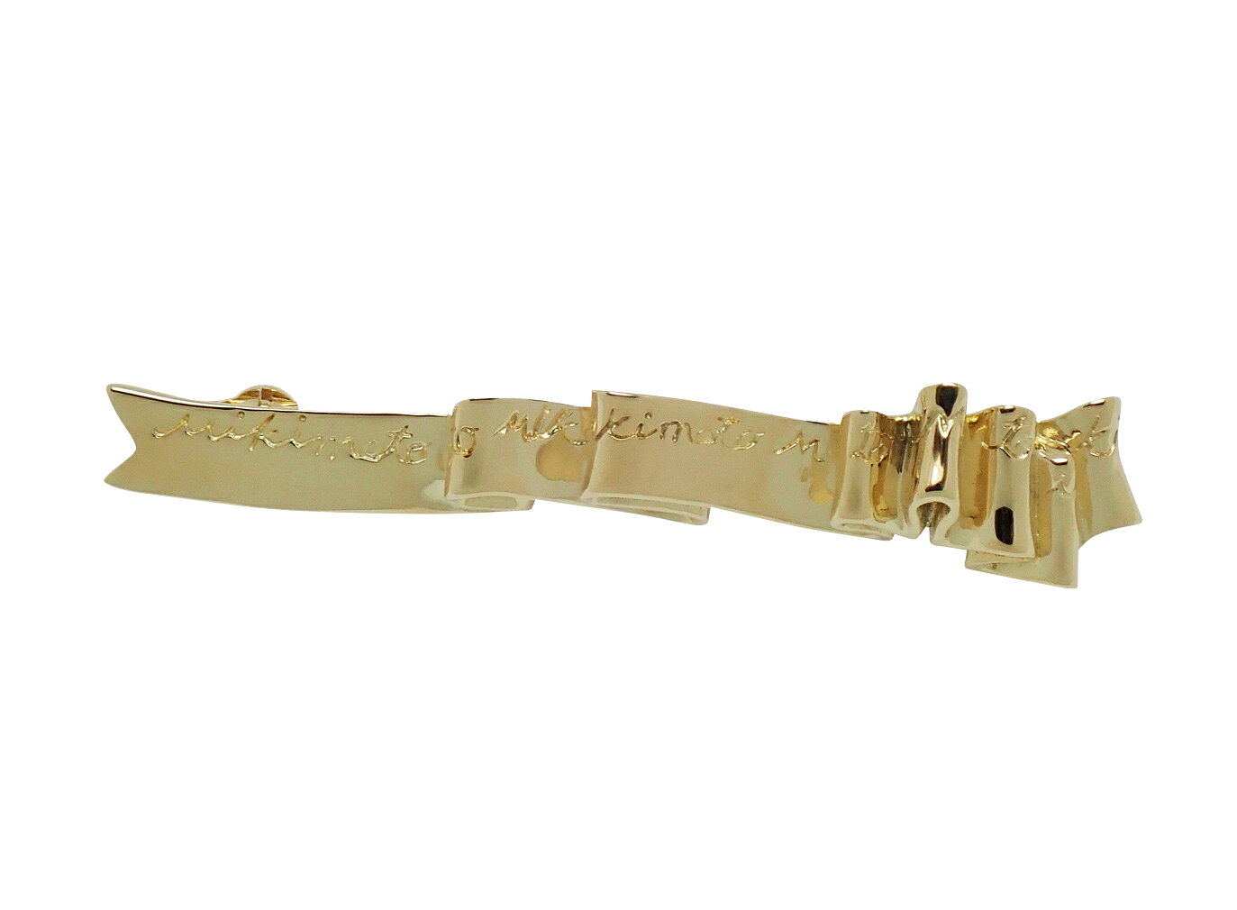 Rakuten - MIKIMOTO ミキモト リボン ブローチ K18YG 【中古】
