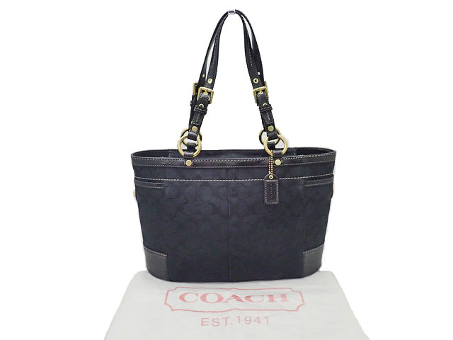 COACH コーチ Signature シグネチャー Turn Lock ターンロック Tote Bag トートバッグ 11237 【中古】Bランク