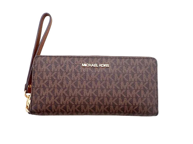 MICHAEL KORS �ޥ����륳���� MK Signature MK�����ͥ��㡼 Jet Set Travel Continental Wallet Large �����å� ���å� �ȥ�٥� ������ͥ󥿥륦����å� �顼�� OUTLET �����ȥ�å� 35F8GTVT3B ����š�AB���