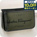 \全品10%OFFクーポン/ フェラガモ クラッチバッグ メンズ ブランド Ferragamo 240971 カーキグリーン(4)