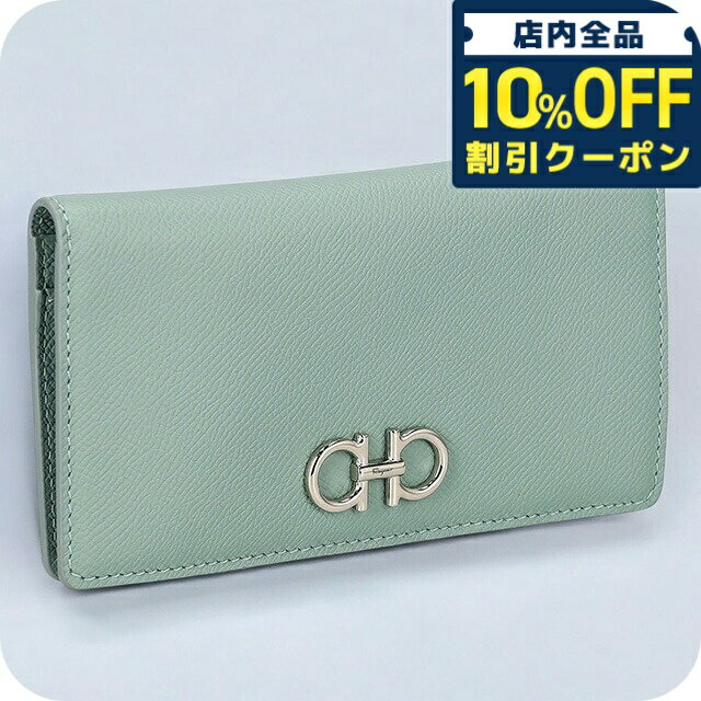 ＼10%OFFクーポン★21日10時迄／ フェラガモ 長財布 レディース ブランド Ferragamo 22D779CALF LUCCH 770 018 ライトグリーン