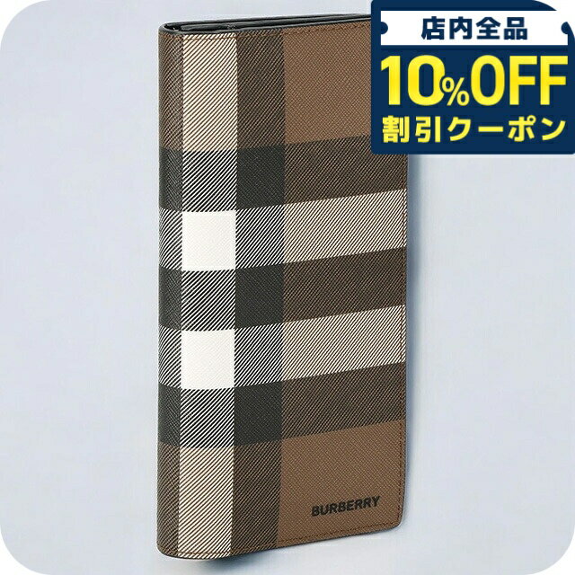 ＼10%OFFクーポン★1/6 10時迄／ バ−バリ− 長財布 メンズ ブランド BURBERRY チェック 8052803 ブラウン/ブラック