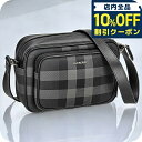 \全品10%OFFクーポン/ バ-バリ- ショルダーバッグ メンズ レディース ブランド BURBERRY チェック 8074099 ブラック