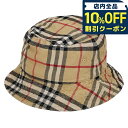 \10%割引クーポン★5/7 10時迄/ バ−バリ− ハット メンズ レディース ブランド BURBERRY 8075657 L ベージ...