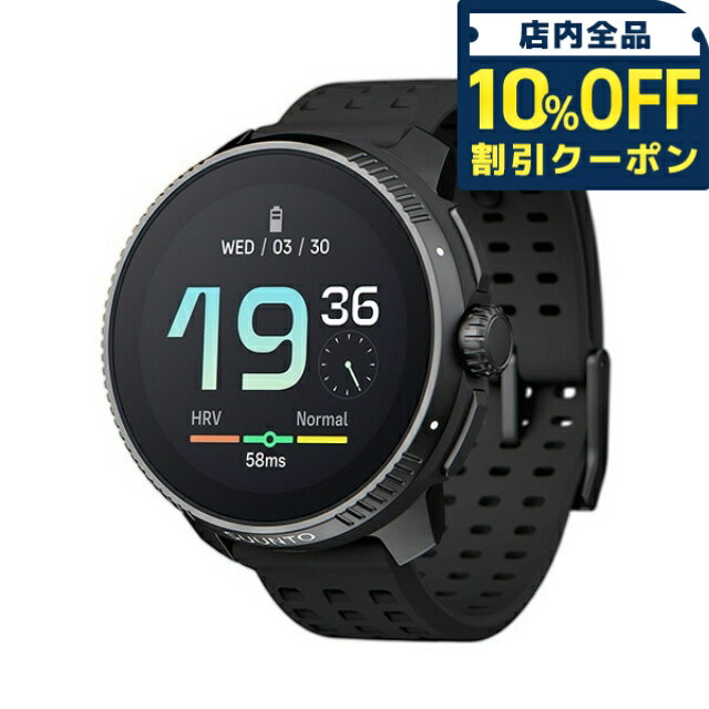 \全品10%OFFクーポン★3日10時迄/ スント レース オールブラック 充電式クオーツ スマートウォッチ ブランド メンズ レディース SUUNTO SS050929000 デジタル ブラック 黒