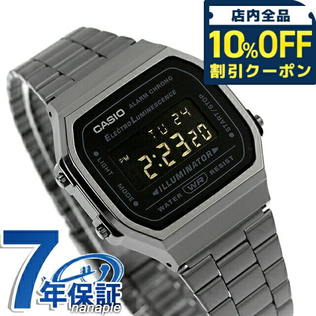 乐天商城 - カシオ CASIO A168WGG-1B ビンテージ チプカシ メンズ 腕時計 ブランド カシオ casio デジタル ブラック ガンメタ 黒 7700