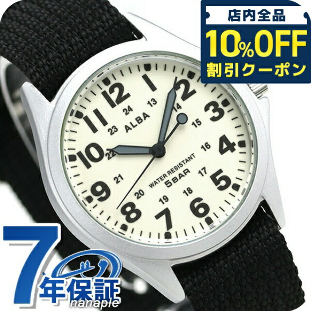 Lukes - ＼10%OFFクーポン★21日10時まで／ セイコー アルバ アルバ クオーツ AQPK401 腕時計 メンズ アイボリー×ブラック SEIKO ALBA 記念品 ギフト 父の日 プレゼント 実用的