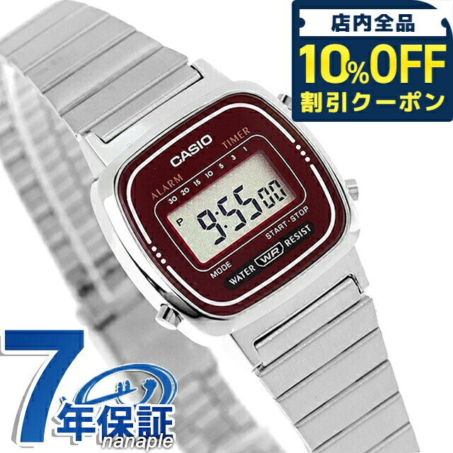 ＼10%OFFクーポン／ カシオ チープカシオ CASIO クォーツ 電池式 LA670WA-4 ビンテージ 海外モデル レディース チプカシ 腕時計 ブランド カシオ casio デジタル レッド 赤 おしゃれ 防水 軽い 華奢 かわいい プレゼント 女性 実用的 学生 受験生 受験用 試験用 受験対応