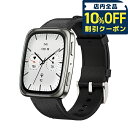 \全品10%OFFクーポン★3日10時迄/ アマズフィット プレミアムバージョン 充電式クォーツ スマートウォッチ ブランド メンズ レディース Bluetooth 替えベルト 健康 Amazfit SP170075-C01 デジタル シルバー ブラック 黒