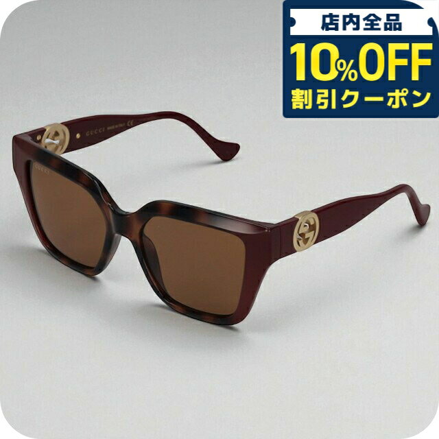 GUCCI - ＼全品10%OFFクーポン／ グッチ サングラス レディース ブランド GUCCI GG1023S 009 ブラウン