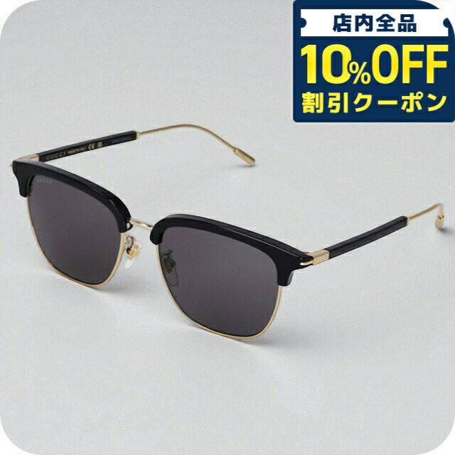 樂天商城 - ＼10%OFFクーポン★GW限定／ グッチ サングラス メンズ ブランド GUCCI GG1275SA 001 ブラック/ゴールド 33360