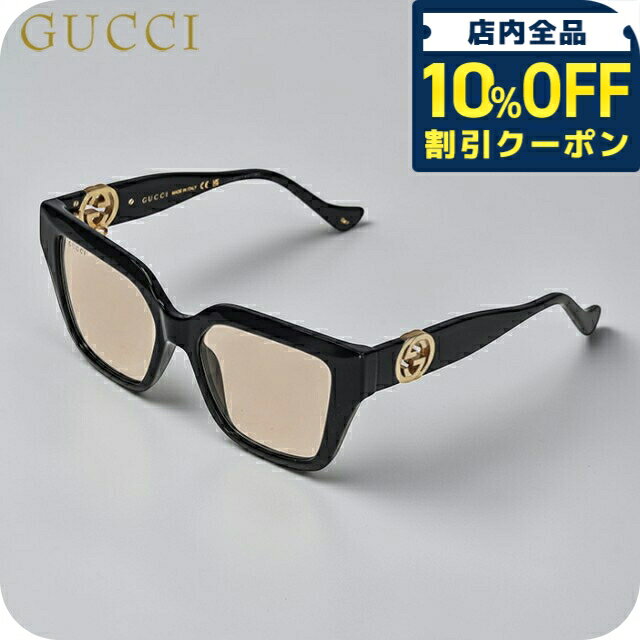 乐天商城 - ＼10%OFFクーポン★GW限定／ グッチ サングラス レディース ブランド GUCCI GG1023S 007 ブラック 35870