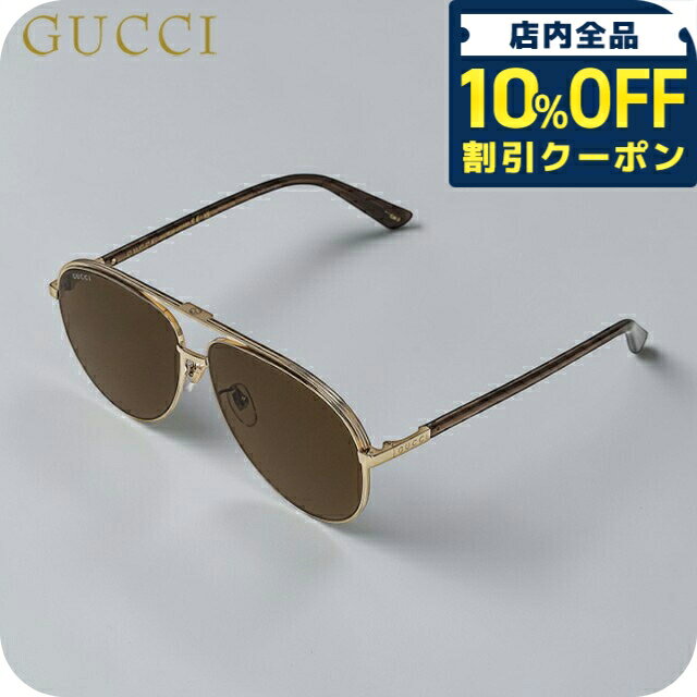 樂天商城 - ＼10%OFFクーポン★GW限定／ グッチ サングラス メンズ ブランド GUCCI GG1098S 002 ゴールド/ブラック 29060