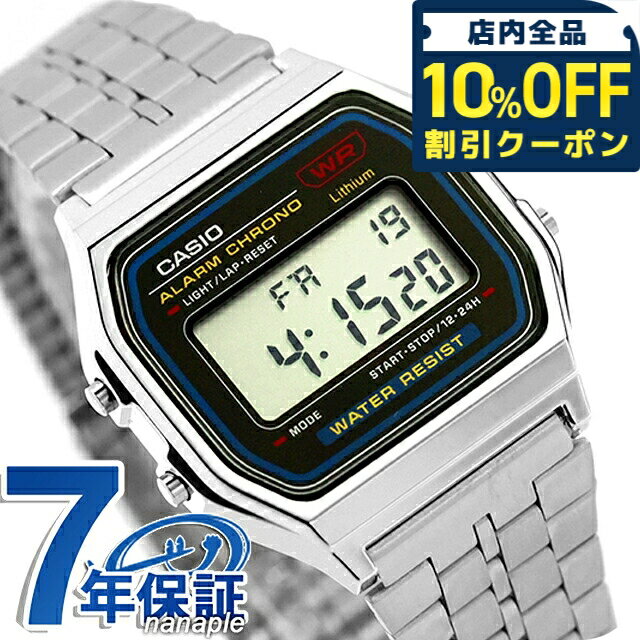 Rakuten - ＼10%OFFクーポン★21日10時まで／ カシオ チープカシオ CASIO スタンダード クォーツ 電池式 A159WA-N1 ユニセックス チプカシ メンズ レディース 腕時計 ブランド カシオ casio デジタル ブラック 黒 おしゃれ 防水 かわいい プレゼント 実用的