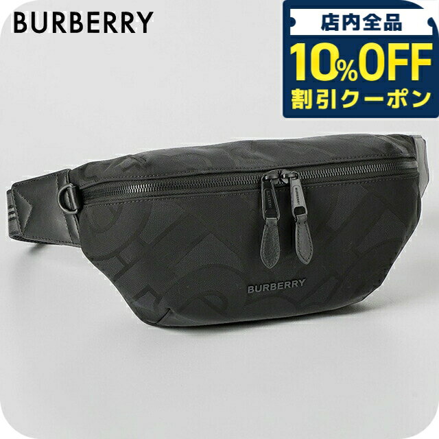 ＼全品10%OFFクーポン／ バーバリー ボディバッグ メンズ ブランド BURBERRY CHINA 8043707 A1189 ブラック 斜めがけ 軽量 小さめ ブランド 高級 おしゃれ プレゼント 男性 実用的 かっこいい