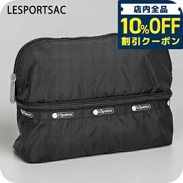 樂天商城 - ＼10%OFFクーポン★GW限定／ レスポートサック ポーチ レディース ブランド LeSportsac VIETNAM 3955 JET BLACK L ブラック