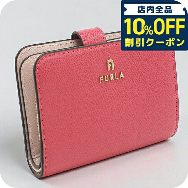 ＼全品10%OFFクーポン／ フルラ 二つ折り財布 二折財布小銭入付き 二つ折り財布 二折財布 コンパクト レディース ブランド FURLA FURLA CAMELIA レザー WP00315 ピンク
