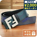 \2000円OFFクーポン+さらに9倍/ フェンディ ベルト メンズ FENDI レザー イタリア 7C0424 ブルー系 ブラック 小物 選べるモデル プレゼ...