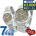 \2000円OFFクーポン&さらに+9倍★16日02時迄/ ペアウォッチ グッチ Gタイムレス 腕時計 メンズ レディース GUCCI ペア 時計 ブラウン ギ...