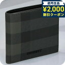 \2000円OFFクーポン&さらに+9倍★16日02時迄/ バ−バリ− 二つ折り財布 メンズ ブランド BURBERRY チェック 80...