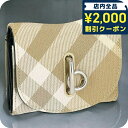 \2000円OFFクーポン★さらに9倍/ バ-バリ- 三つ折り財布 レディース ブランド BURBERRY チェック 8081783 ベージュ系
