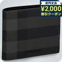 \2000円OFFクーポン&さらに+9倍★16日02時迄/ バ−バリ− 二つ折り財布 メンズ ブランド BURBERRY チェック 81...