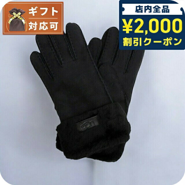 \2000円OFF+さらに9倍/ アグ UGG Turn Cuff Glove 手袋 17369-BLK レディース S シープスキン ブラック 手袋