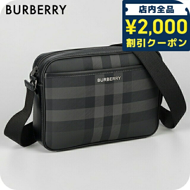 ＼2000円OFFクーポン+さらに9倍／ バーバリー ショルダーバッグ メンズ ブランド BURBERRY ROMANIA 8068588 A8800 チャコールグレー 斜めがけ ブランド 高級 おしゃれ プレゼント 男性 実用的 かっこいい 165490
