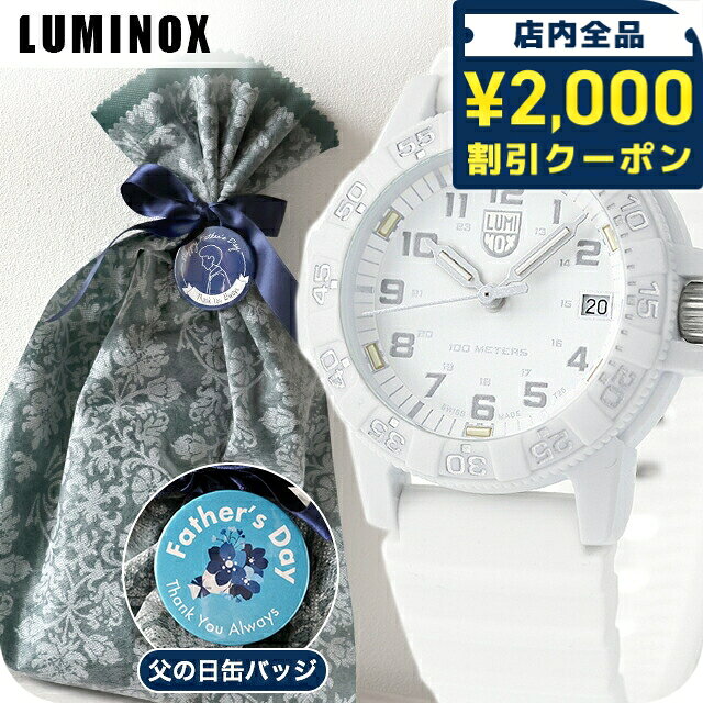 ＼父の日 ギフトセット／ルミノックス レザーバック シータートル 0300 シリーズ クォーツ 電池式 腕時計 ブランド メンズ LUMINOX 0307.WO アナログ ホワイト 白 スイス製 おしゃれ 防水 文字盤 大きい プレゼント 男性 実用的