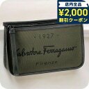 \2000円OFFクーポン&さらに+9倍★16日02時迄/ フェラガモ クラッチバッグ メンズ ブランド Ferragamo 240971 カーキグリーン(4)