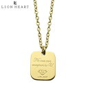 \10%割引クーポン★5/7 10時迄/ ライオンハート ネックレス LION HEART 正規品 メッセージプレートネックレス メンズ レディース アクセサリ...
