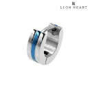 ＼激アツな6日間★全品10%OFFクーポン／ ライオンハート ピアス ブランド LION HEART 正規品 シングルフープピアス メンズ 片耳 シルバーxブルー ステンレススチール アクセサリー レディース LHMP008NBL 誕生日プレゼント ギフト