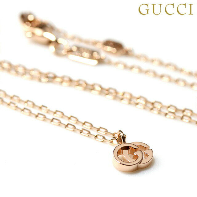 ＼期間限定★店内全品2000円OFFクーポン／ グッチ ネックレス ブランド GUCCI ダブルG チェーン ペンダント K18 ローズゴールド 18金 レディース 687118 J8500 5702 ローズゴールド アクセサリー プレゼント ギフト